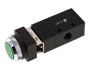 vanne à bouton poussoir universelle 3/2 G1/4 verte, Verzenden