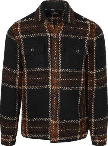 State Of Art Overshirt Ruit Navy maat Maat 52/54 (L) Heren, Kleding | Heren, Truien en Vesten, State of Art, Maat 52/54 (L), Bruin