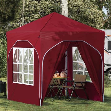 vidaXL Pop-up Feesttent 192 x 192 x 245 cm Bordeauxrood, Verzenden