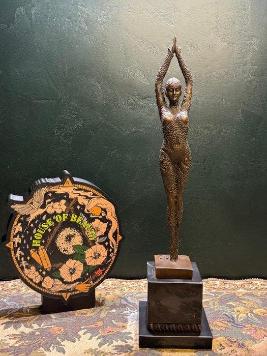 D.H. Chiparus - (after) - sculptuur, Starfisch - 49 cm -, Antiquités & Art, Curiosités & Brocante