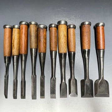 Tataki Oire Nomi | Bench Chisels Standard Set w/Roll Case -