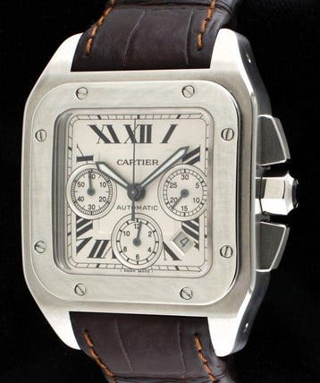 Cartier - Santos 100 Chronograph XL - Never Worn - Full, Nieuw