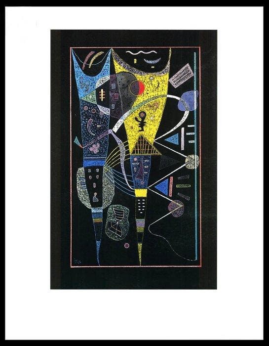 Wassily Kandinsky - La Tension Double, 1938”. Gesigneerd in, Antiek en Kunst, Kunst | Tekeningen en Fotografie