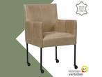 Leren eetkamerstoel Desire - Vintage Taupe (taupe/bruin) -, Ophalen of Verzenden