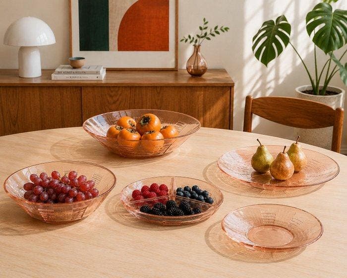 Val Saint Lambert - Plat de service (5) - SEVERINA -, Antiek en Kunst, Antiek | Glaswerk en Kristal