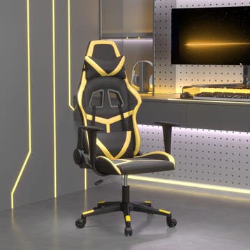vidaXL Gamestoel kunstleer zwart en goud, Huis en Inrichting, Stoelen, Verzenden, Nieuw
