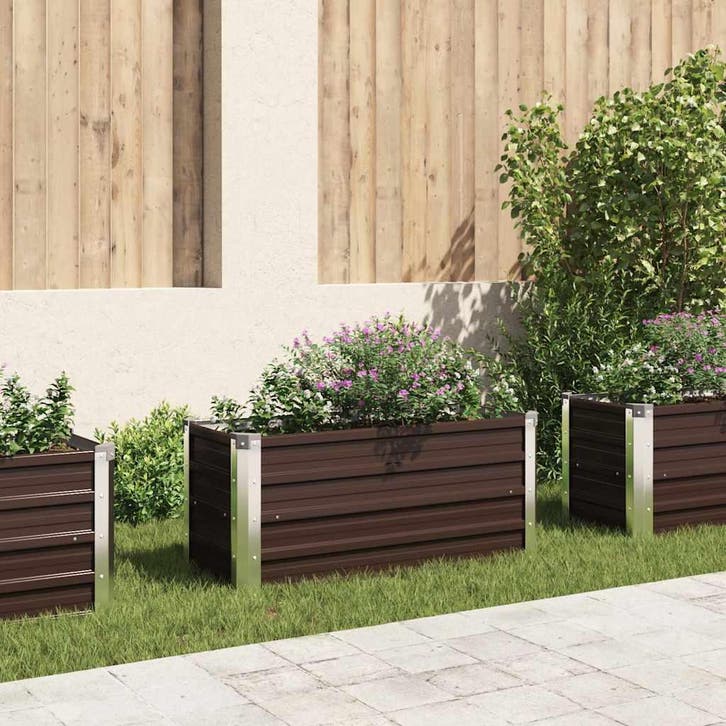 vidaXL Plantenbak verhoogd 100x40x45 cm gegalvaniseerd staal, Tuin en Terras, Bloempotten, Nieuw, Verzenden