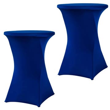 Set Van 2 Stuks! Statafelrok Blauw 80 CM Alora Tafelrok Voor, Nieuw, Alora