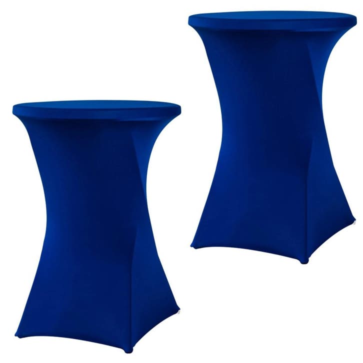 Set Van 2 Stuks! Statafelrok Blauw 80 CM Alora Tafelrok Voor, Tuin en Terras, Hand-tuingereedschap, Nieuw