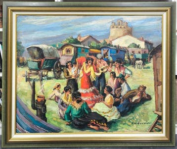 E.M. Bouvier (XX) - Campement de gitans aux
