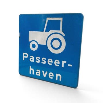 Verkeersbord Passeerhaven tractor - Verkeersbord - Metaal