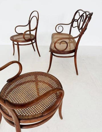 Thonet - Zitgroep (3) - Hout - Model nr. 2