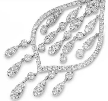 Crivelli - Oorbellen - 18 karaat Witgoud - 8.00ct. tw., Nieuw