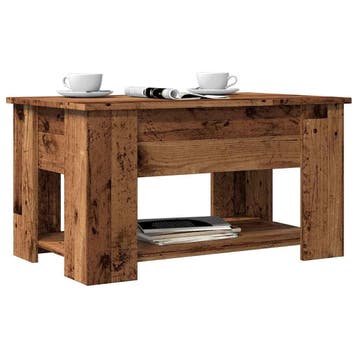 vidaXL Salontafel 79x49x41 cm bewerkt hout oud houtkleurig, Verzenden