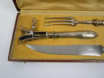 Harnas - Tranchierbestek & bottenhouder - Jugendstil - 950
