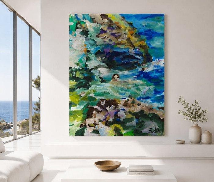 Claus Bertermann - FORMENTERA 01 (XXL-format), Antiek en Kunst, Kunst | Schilderijen | Modern