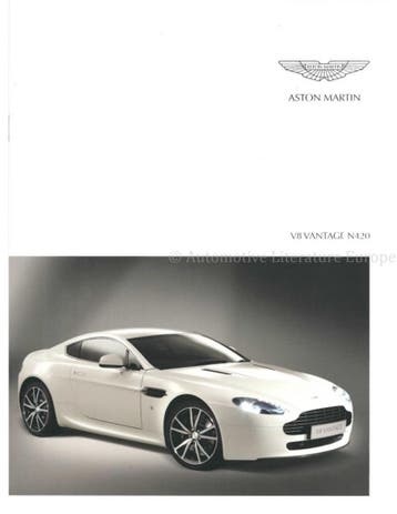 2011 ASTON MARTIN V8 VANTAGE N420 BROCHURE ENGELS, Ophalen of Verzenden, Nieuw