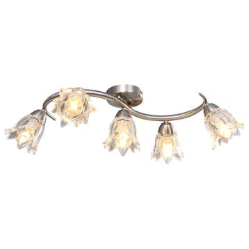 vidaXL Plafondlamp met glazen tulpvormige kappen 5xE14, Verzenden, Nieuw