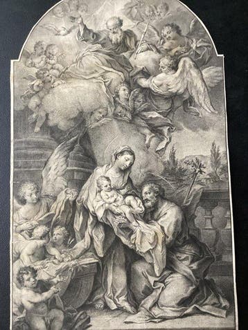 Sebastian Conca (1680-1764), engraved by Johann Jakob Frey, Antiek en Kunst