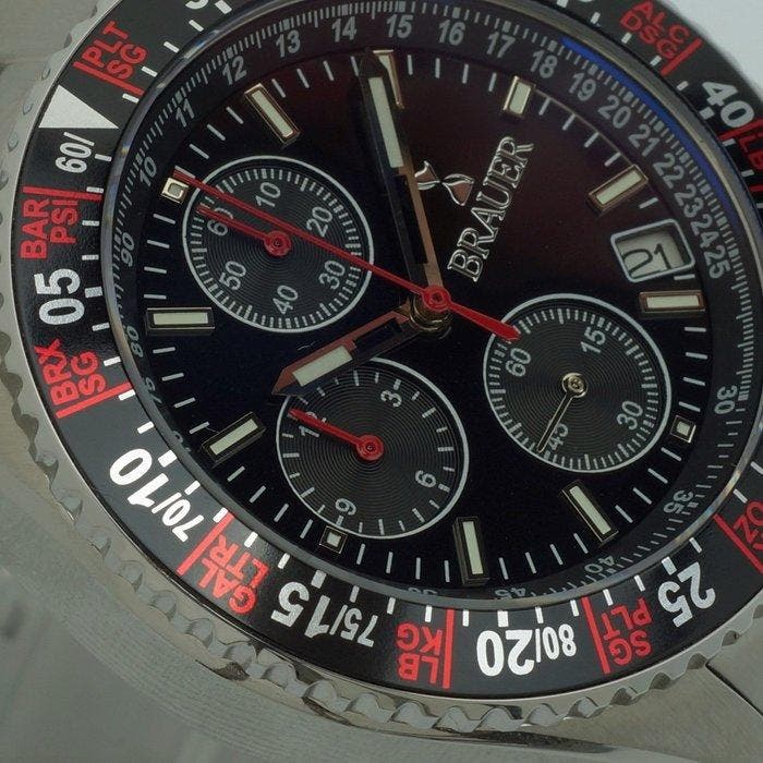 Brauer Brewday - Meca-Quartz Chronograph with Beer Brewing, Handtassen en Accessoires, Horloges | Heren