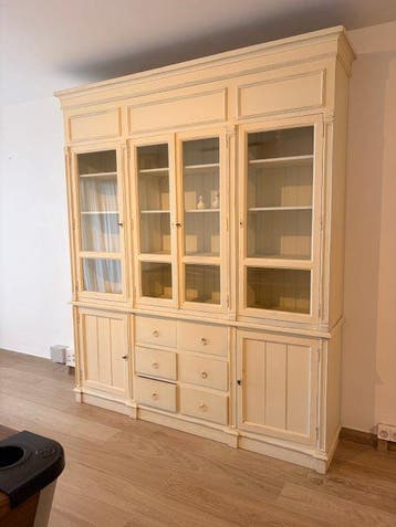 Vitrinekast - Hout, Glas - Landhuiskast
