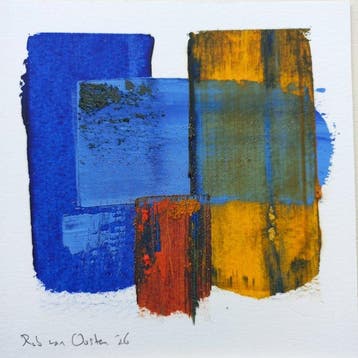 Rob van Oosten - Negen abstracte werken, Antiek en Kunst, Kunst | Schilderijen | Modern