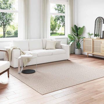 vidaXL Vloerkleden Vierkant FARO Crème 240 x 240 cm, Verzenden