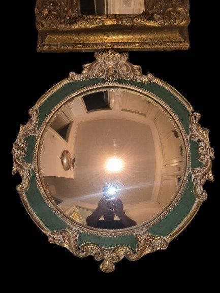 Miroir (2) - Bois, Plâtre - Miroir majordome baroque, Antiquités & Art, Curiosités & Brocante