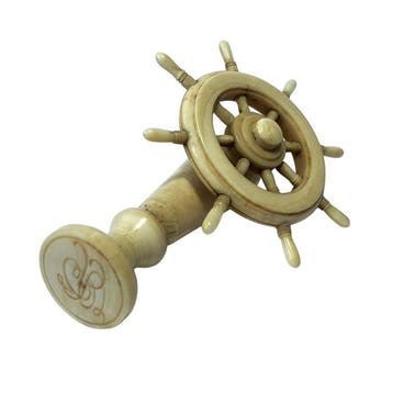 Exquisite Antique Maritime-Themed Desk Seal with Integrated