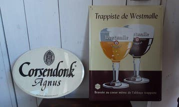 Westmalle chimay - Panneau - Métal, glaucoïde, Antiquités & Art