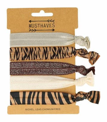 Haarelastieken - Hair Tie Armband - Dierenprint - Bruin
