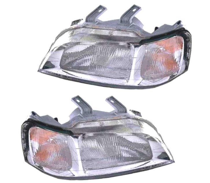 Phares Pour Honda Civic 5P 97-01 Fond Chromé, Auto-onderdelen, Verlichting, Verzenden