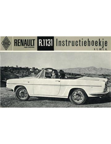 1960 RENAULT FLORIDE INSTRUCTIEBOEKJE NEDERLANDS