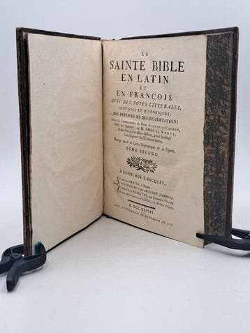 [BIBLE DE VENCE-Tome II] - Dom Augustin Calmet - La Sainte, Antiek en Kunst