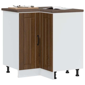 vidaXL Keuken hoekonderkast Lucca bewerkt hout bruin, Verzenden, Nieuw