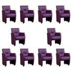 Set van 10 Leren eetkamerstoelen Pleasure - Toledo, Ophalen of Verzenden, Nieuw, Leer, Eén