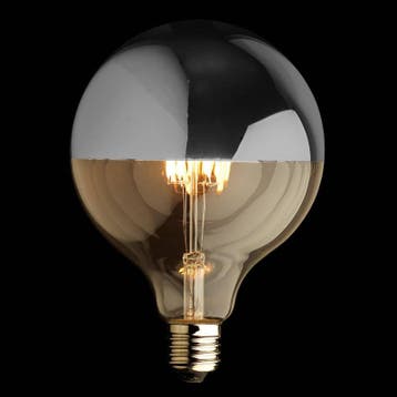 Filament LED Lamp Globe Mirror Silver Ø95mm E27 4W, Huis en Inrichting, Verzenden, Nieuw