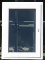 pvc raam , chassis , venster 70 x 100 wit / steengrijs, Ophalen of Verzenden, Raamkozijn