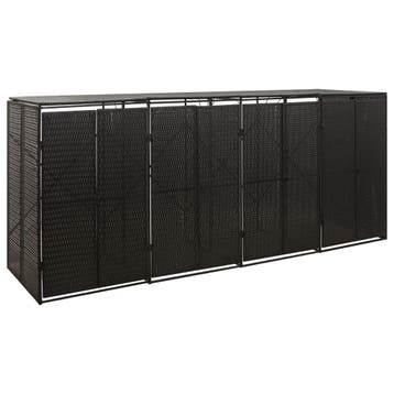 vidaXL Containerberging viervoudig 274x80x117 cm poly rattan, Verzenden