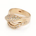 Bague - 14 carats Or jaune Diamant (Naturelle)
