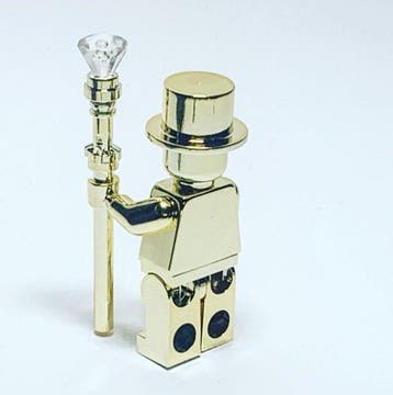 Lego Minifiguur - Minifigures - Chrome Gold Plated Mr Gold, Nieuw