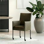 Set van 10 Leren eetkamerstoelen Spark - Rancho Green, Ophalen of Verzenden, Nieuw, Leer