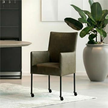 Set van 10 Leren eetkamerstoelen Spark - Rancho Green, Ophalen of Verzenden