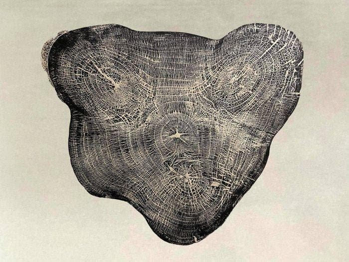 Natali Wood - Cerezo 5 Corazones, Antiek en Kunst, Kunst | Designobjecten