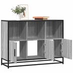 vidaXL Dressoir 100x35x76 cm bewerkt hout grijs sonoma, Verzenden, Nieuw