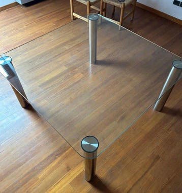 Zanotta - Marco Zanuso - Eettafel - Marcuso - Kristal, Staal