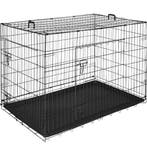 tectake Hondenkooi-roosterbox Luna, opvouwbaar, met 2 deuren, Verzenden