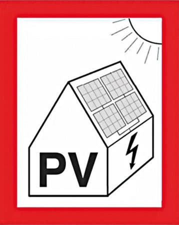 Panneau DAvertissement PV 105x148mm Autocollant - 182799, Bricolage & Construction, Verzenden