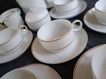 Rosenthal - Koffieservies (23) - Linea dorata - 24 kt goud -