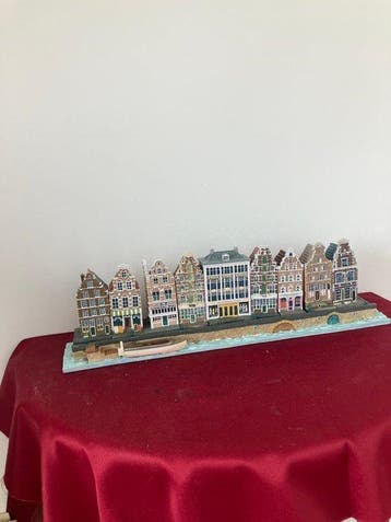 Stenen grachtenpandjes jaren 80 HO. H0 - Paysage pour trains, Hobby en Vrije tijd, Nieuw
